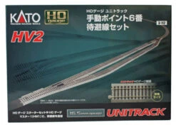 Kato 3-112 - HV2 Passing Siding Track Set With #6 Manual Turnout - HO Scale