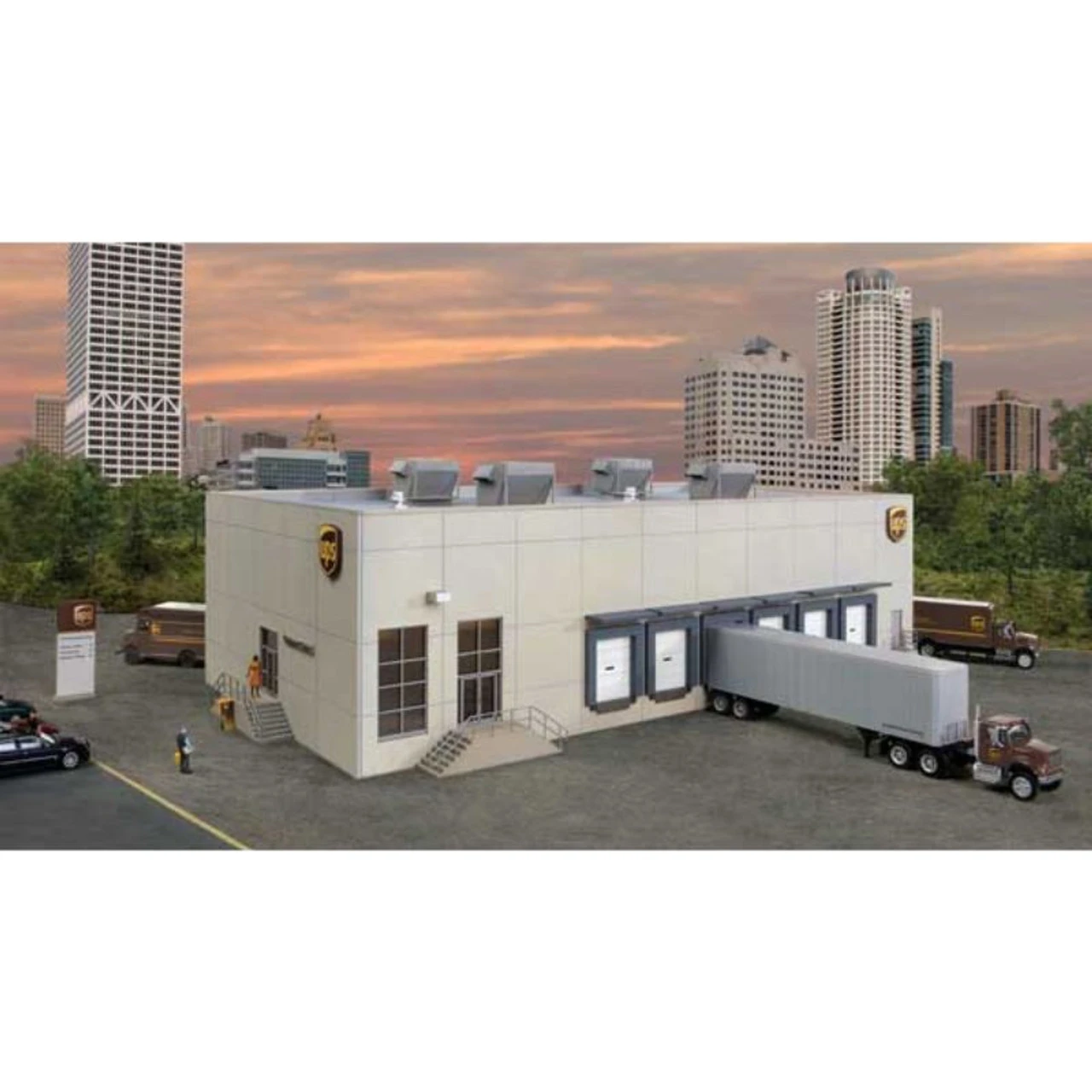 Walthers Cornerstone 933-4110 - UPS Hub W/Customer Center - HO Scale