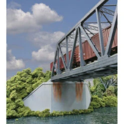 Walthers Cornerstone 933-4553 - Dbl-Trk Cncrt Abtmnt 2/ - HO Scale