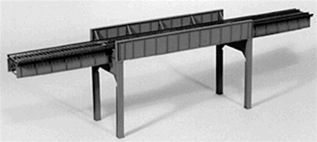 Micro Engineering 75-530 - Combination Bridge, 110-ft Three Span, Deck & Thru Girder - HO Scale