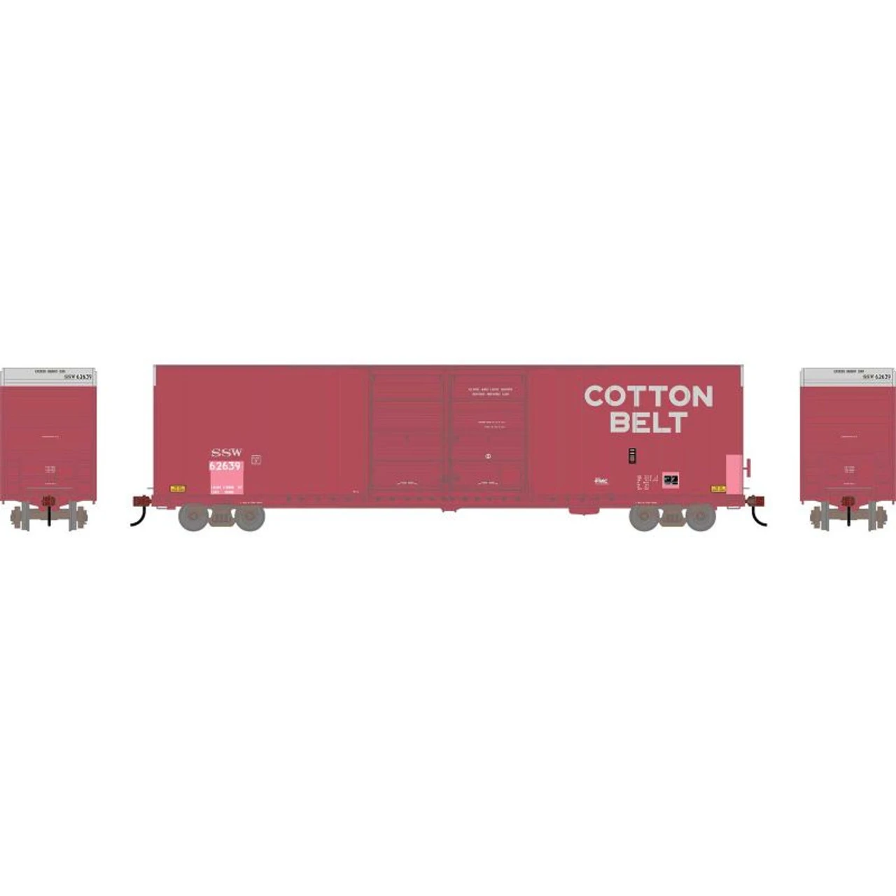 Athearn RTR 90579 - 60' Hi-Cube Boxcar Cotton Belt (SSW) 62639 - HO Scale