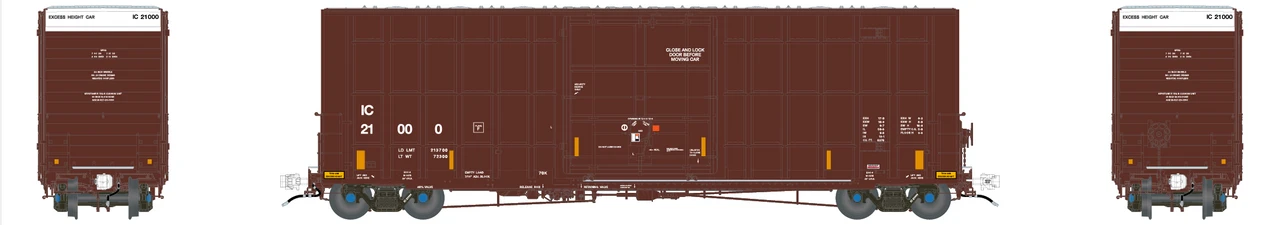 Aurora Miniatures 305040 - Gunderson 6276 50' Plate F Boxcar Canadian National (IC) 21090 - HO Scale