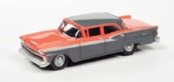Classic Metal Works 30645 - 1959 Ford Fairlane 4-Door - Assembled (Geranium, Gunsmoke Gray) - HO Scale