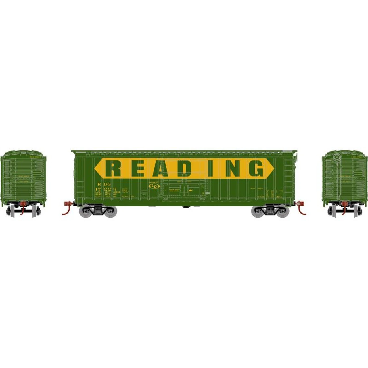 Athearn Roundhouse 40232 - 50' OB Plug Door Box Reading (RDG) 17223 - HO Scale