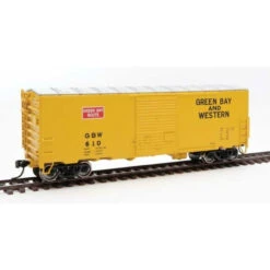 Walthers Mainline 910-45004 - 40' ACF Modernized Welded Boxcar W/8' Youngstown Door - Ready To Run Green Bay & Western (GBW) 610 - HO Scale