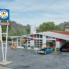 Walthers Cornerstone 933-3543 - Drive-in Oil Change - Repurposed Gas Station - HO Scale Kit