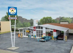Walthers Cornerstone 933-3543 - Drive-in Oil Change - Repurposed Gas Station - HO Scale Kit
