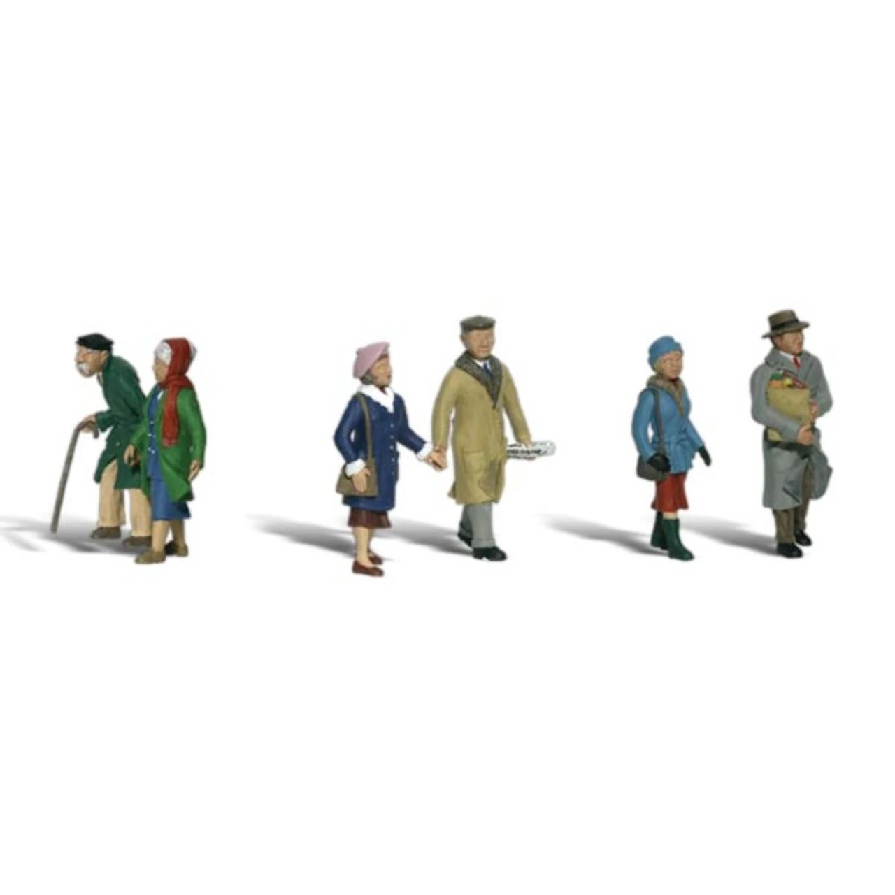 Woodland Scenics #1900 - Couples In Coats - HO Scale