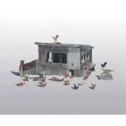 Woodland Scenics 215 - Chicken Coop Kit - HO Scale Kit